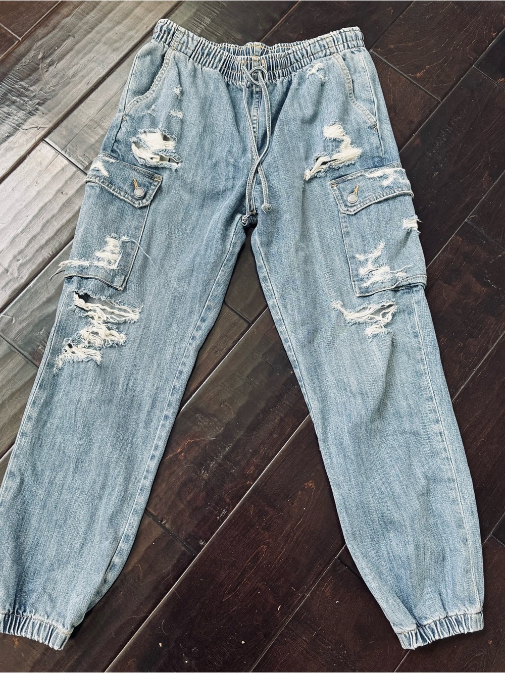 Carmar Light Blue Distressed Boyfriend Jeans